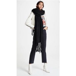 Free People Jaden Ribbed Fringe Blanket Scarf